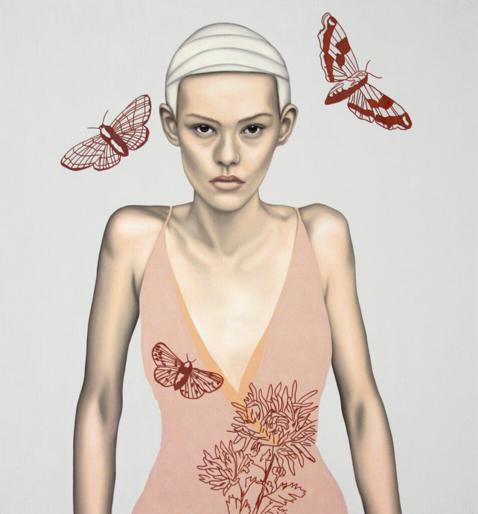Sandra Ackermann, Spinnwebzart, 150x140cm, Öl auf Leinwand, 2012